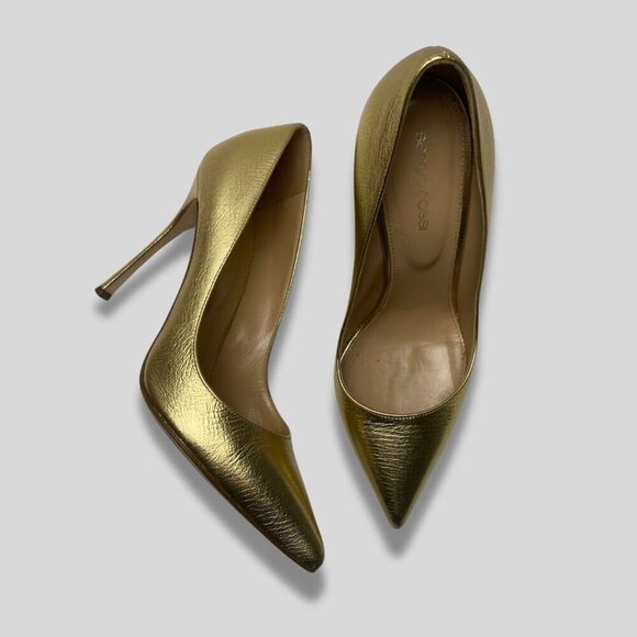 Sergio Rossi Shoes - Sergio Rossi Gold Pumps Size 8